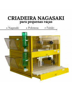 Criadeira Nagasaki (ESPECIFICA PARA AVES E GALINHAS DE PEQUENO PORTE) - Prazo Produção 15 dias úteis após a compra.